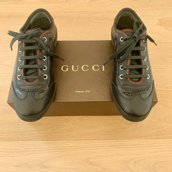 Gucci Nero Sneakers Gucci GG Supreme Nero/Black High-Top Sneakers main image 3